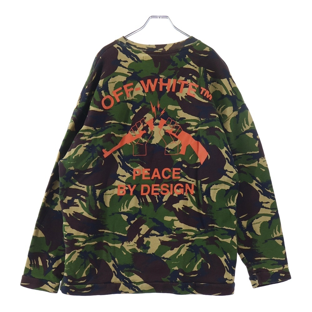 17SS Camouflage Sweatshirt カモフラージュ 迷彩クルーネックスウェットトレーナー カーキ Aランク