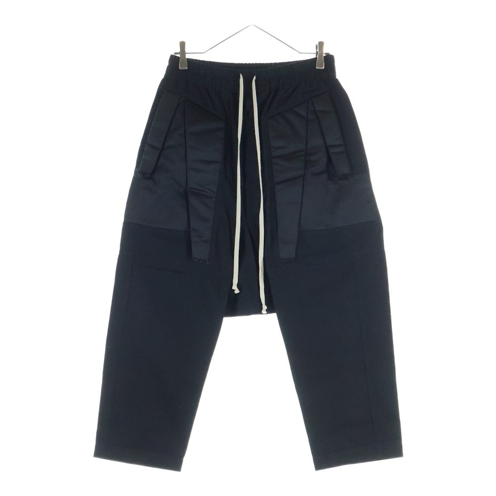 22SS Drawstring Cropped Pants ナイロン切替 ドローストリング クロップドパンツ ブラック RU01B1381-DLNBRX Aランク