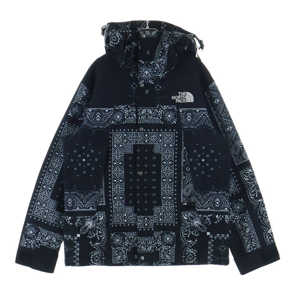 WHITE LABEL GTX MOUNTAIN JACKET NJ2GN24A ペイズリー柄 ゴアテックス マウンテンパーカー ペイズリー ナイロンジャケット ブラック/ホワイト Aランク