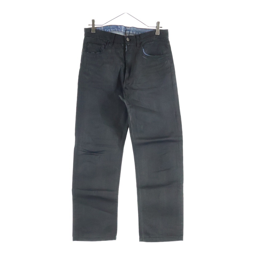 00AW Artisanal アーティザナル ペンキコーティングデニムパンツ ブラック Aランク