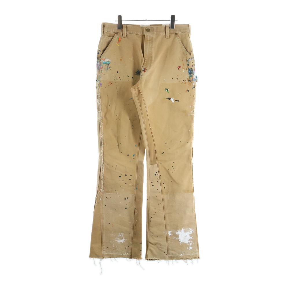 CARPENTER FLARE ペイント加工 フレアデニム カーペンターパンツ ブラウン Bランク