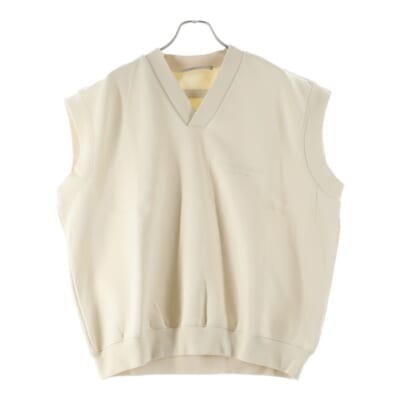 SWEAT VEST Vネック スウェットベスト アイボリー Sランク