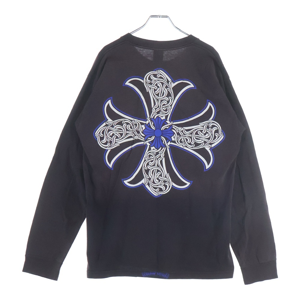 OLD CH PLS 胸ポケット クルーネック長袖Tシャツ ブラック Bランク