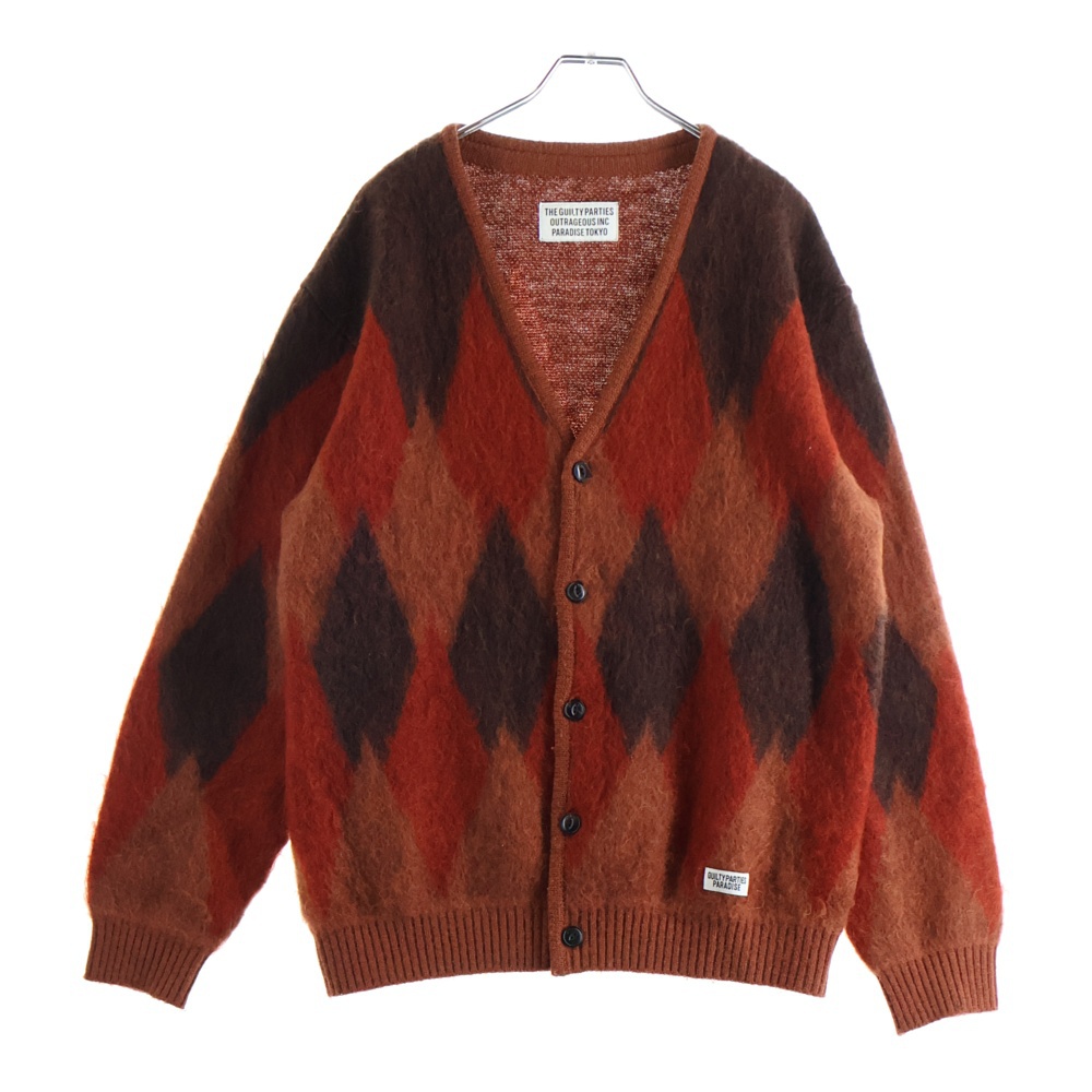 DIAMOND MOHAIR CARDIGAN ダイヤモンド モヘヤ カーディガン オレンジ Bランク