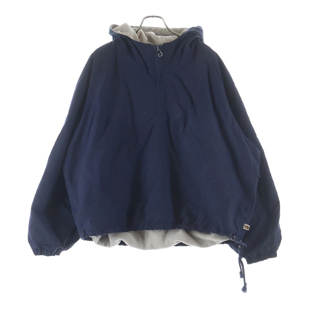 90-00s 初期 アノラック ハーフジッププルオーバー フーディ パーカー ブルー Bランク