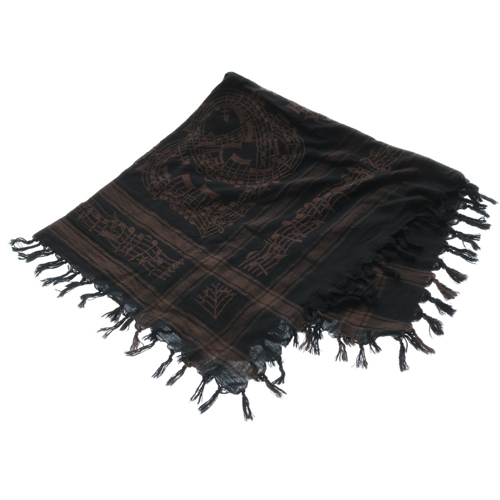 07AW Archive About A Boy期 アバウトアボーイ期 音符ストール 大判 ブラック S07-NA012B Bランク