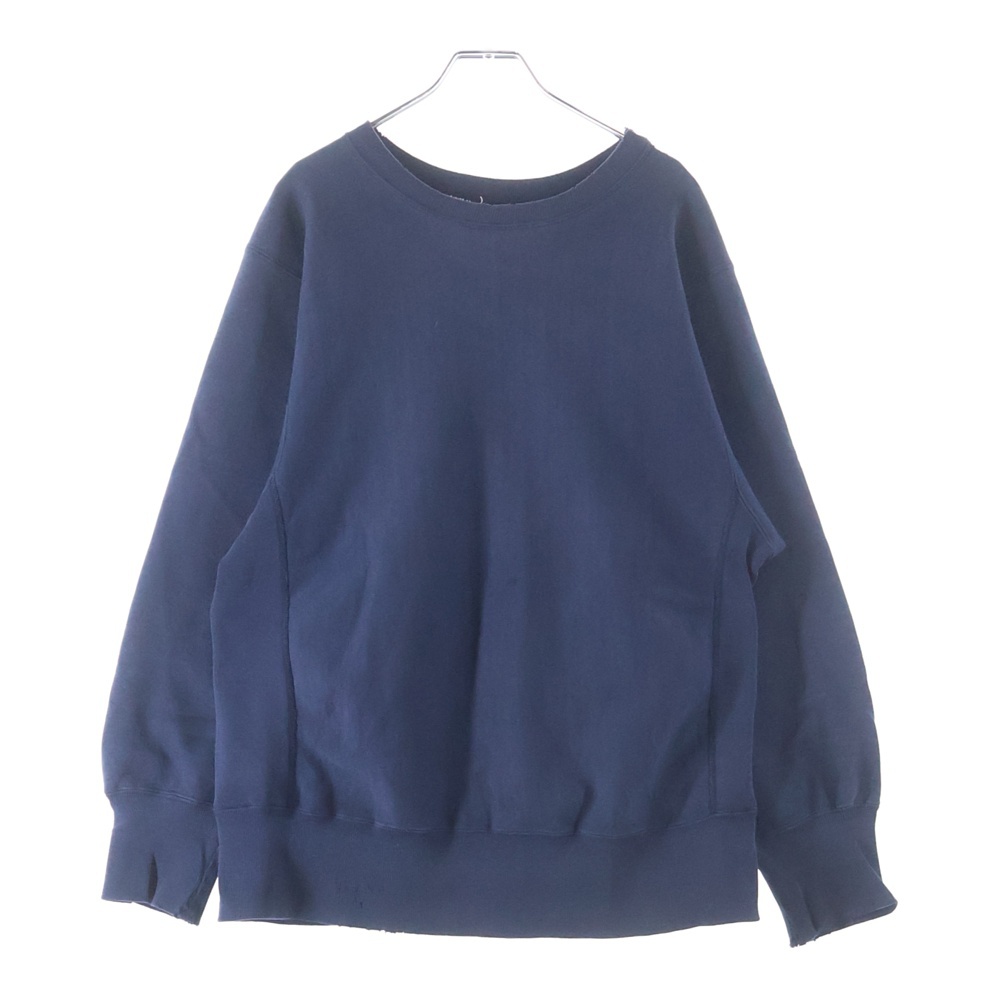80s VINTAGE REVERSE WEAVE ヴィンテージ リバース ウィーブ 目無し トリコタグ プルオーバー スウェット トレーナー ネイビー Bランク