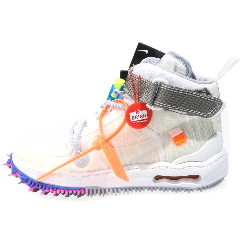 ×Off-White AIR FORCE 1 MID White DO6290-100 オフホワイト エアフォース1 ミッドカットスニーカー ホワイト US9/27cm Sランク