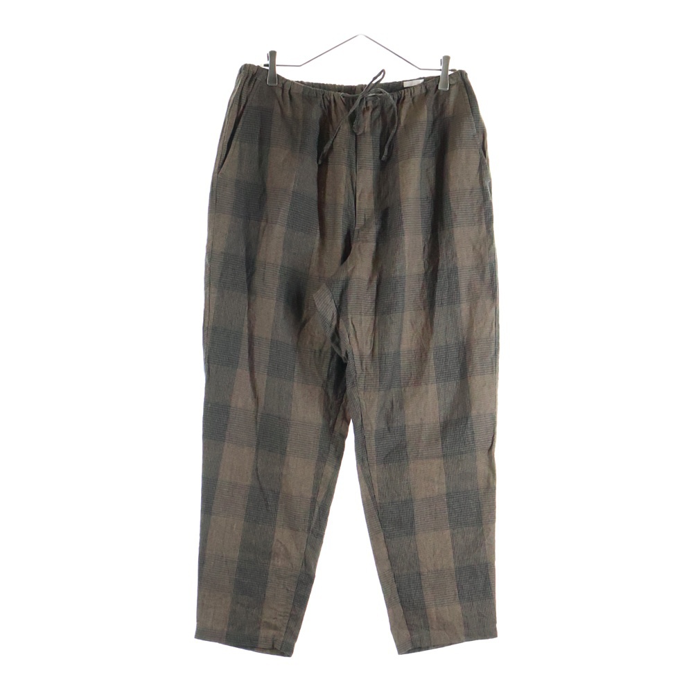 Wool Ramie Check Pants チェック ウールリネンパンツ L03-03003 ベージュ×グレー Bランク