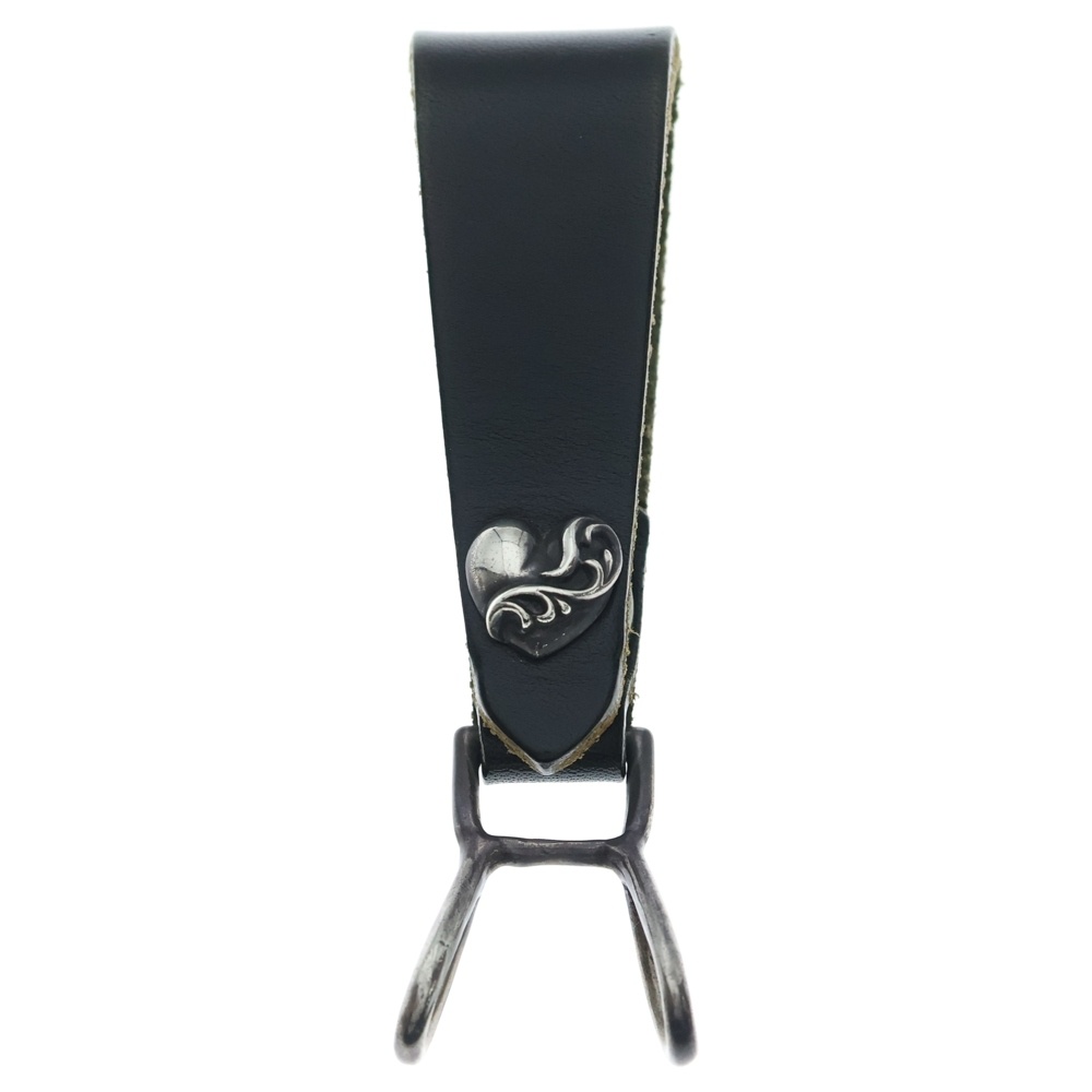BELT LOOP ハートボタンレザーベルトループ シルバー/ブラック Aランク