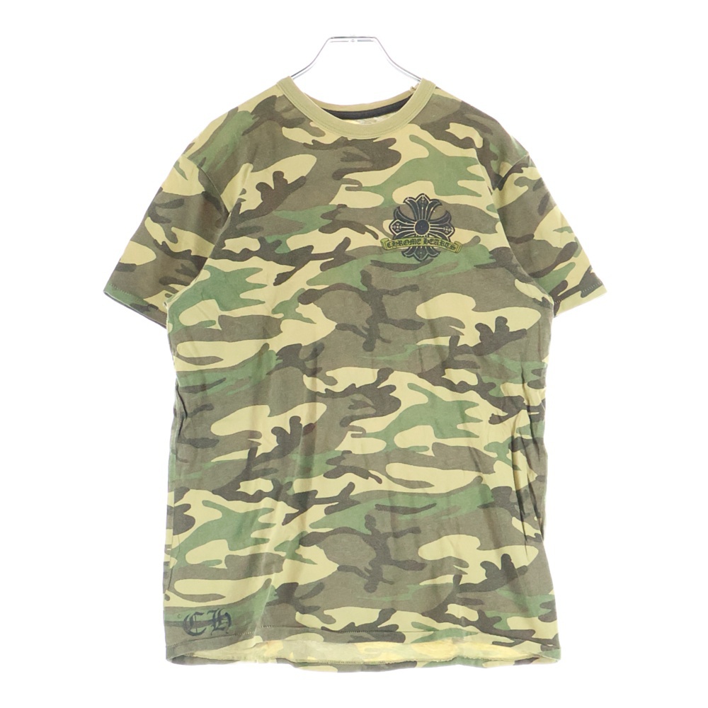 CHプラス プリントロゴ カモフラージュ柄 半袖Tシャツ カットソー マルチ Bランク