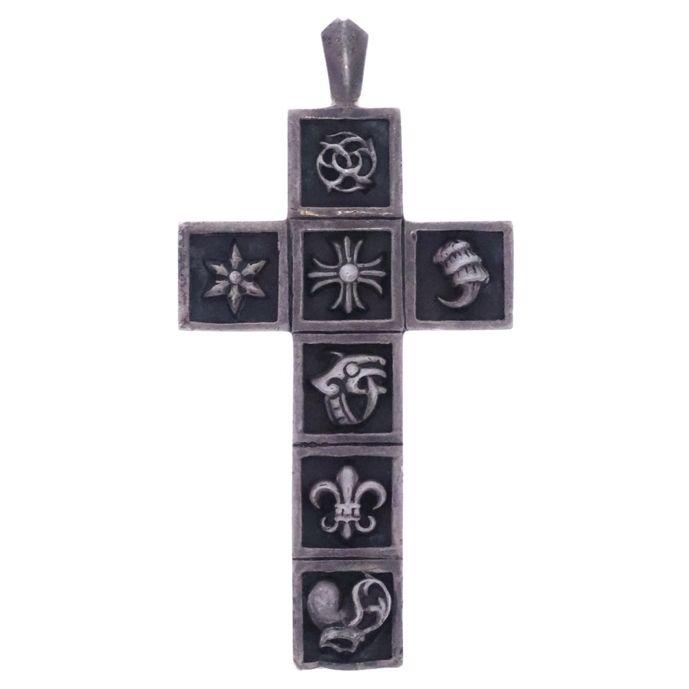 FRMD CRS マルチフレームドクロス ペンダント ネックレストップ シルバー Bランク