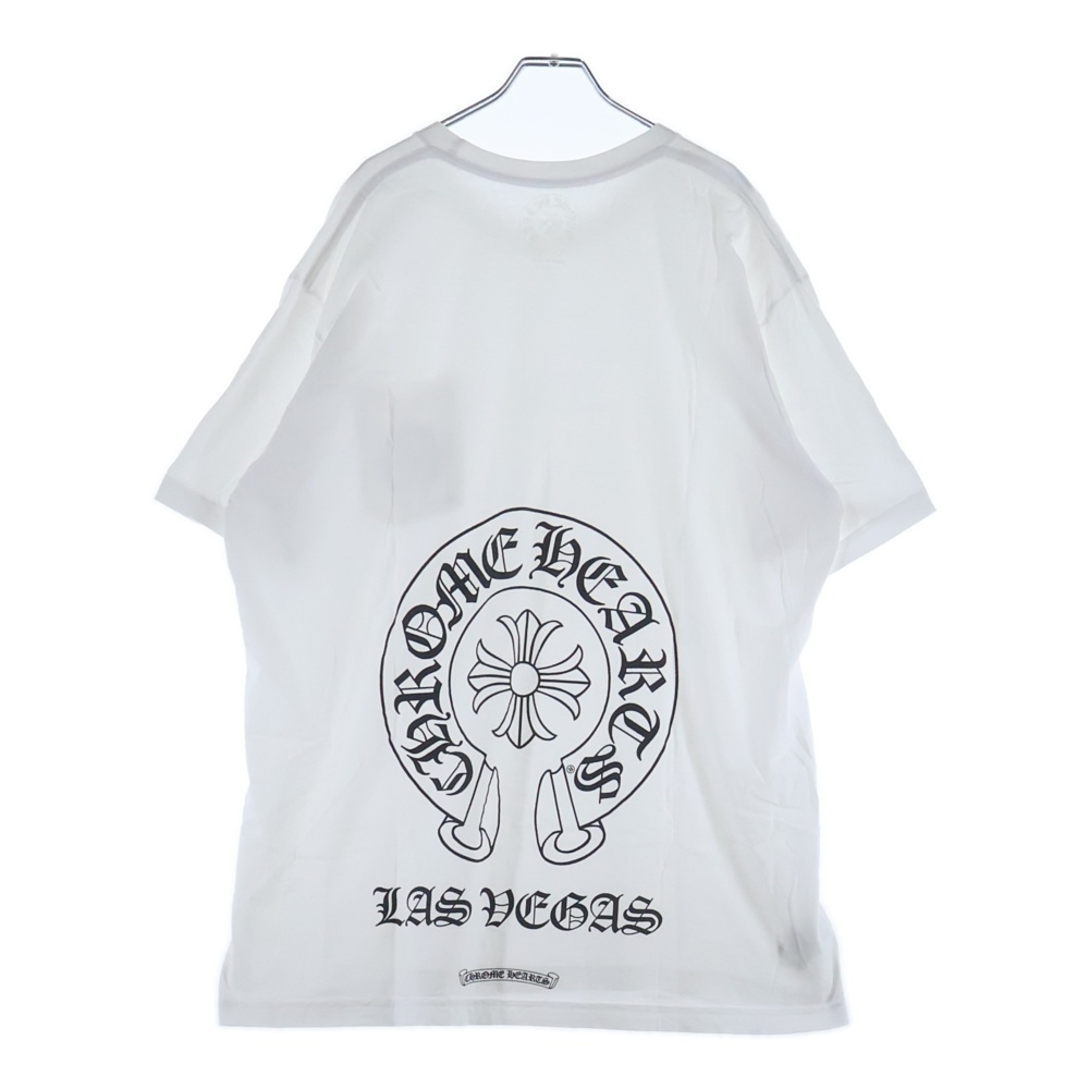 CH T-SHRT ラスベガス限定バックホースシュープリント 半袖Tシャツ カットソー ホワイト Bランク