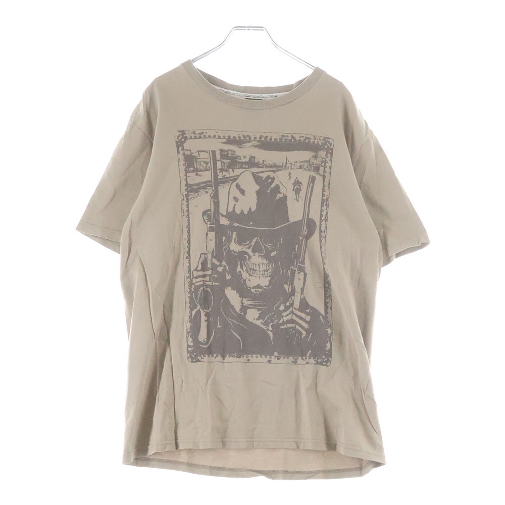 07SS ABOUT A BOY IF HE WAS STILL ALIVE プリント半袖Tシャツ カットソー ベージュ Bランク