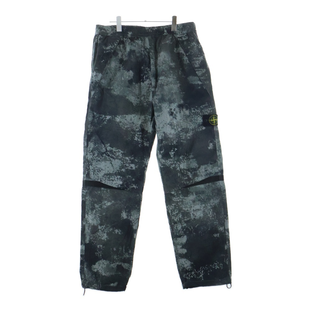 24SS CAMOUFLAGE NYLON PANTS ロゴパッチ ガーメントダイ カモフラージュナイロンパンツ グレー 8015662E1 Aランク