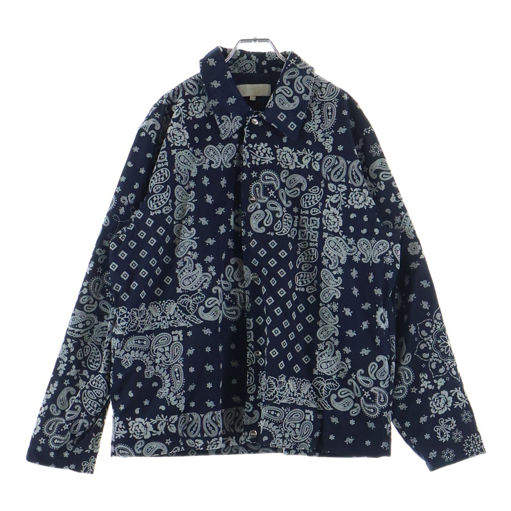 24AW Flocked Deconstructed Bandana Coaches Jacket フロック加工デコンストラクトバンダナコーチジャケット ネイビー KHM010370 Bランク