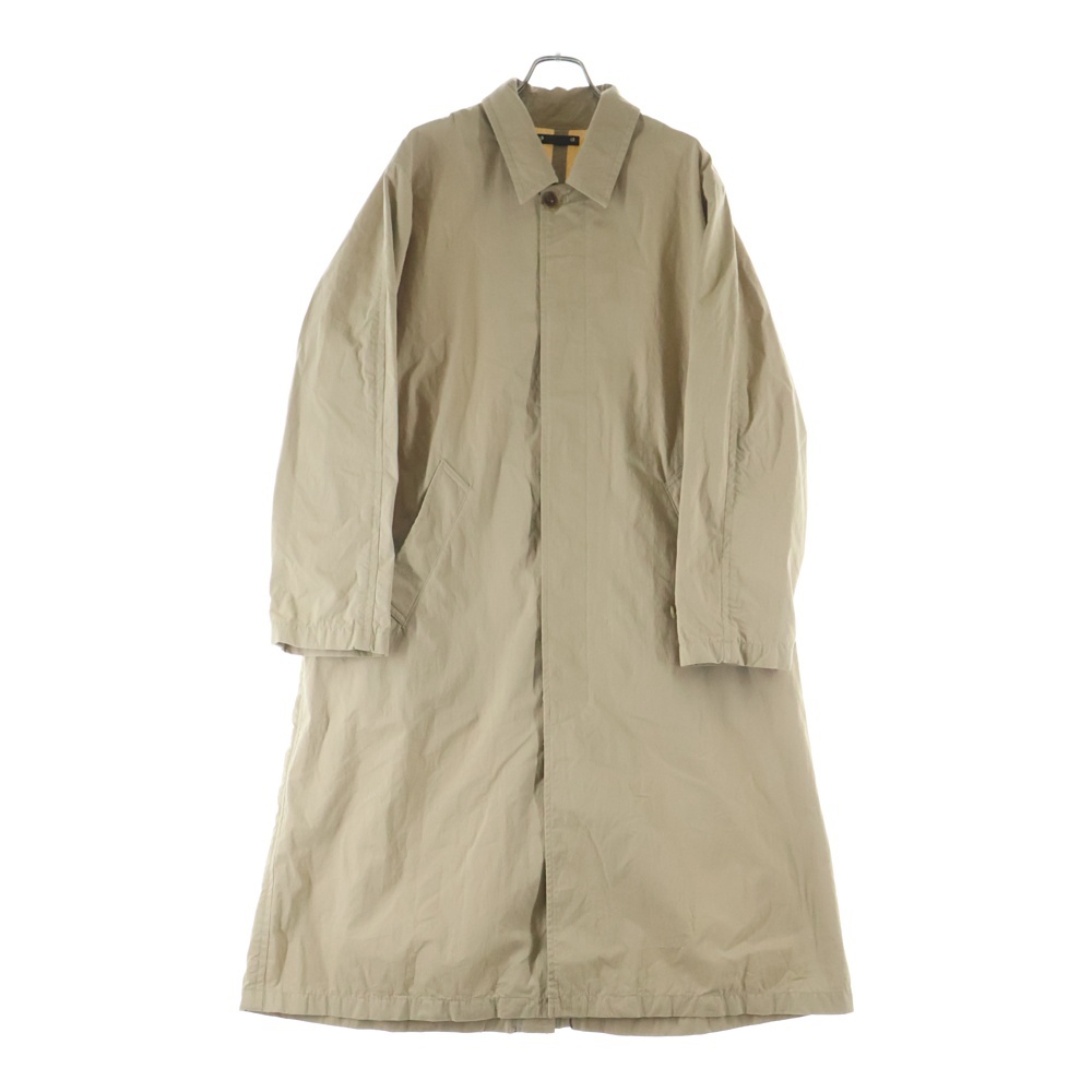 25SS Washed C/N Balmacaan CT ウォッシュドバルカマンコート コットンナイロンロングコート ベージュ 2502-9001 Aランク