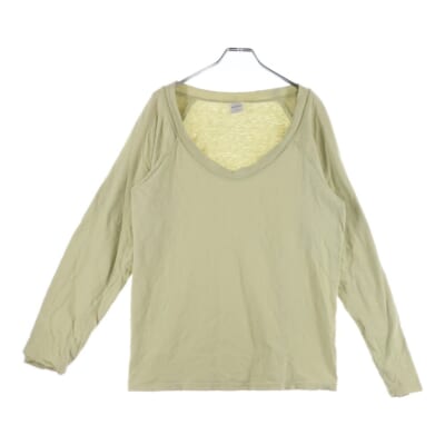 オーバーサイズ コットン 長袖Tシャツカットソー イエロー Bランク