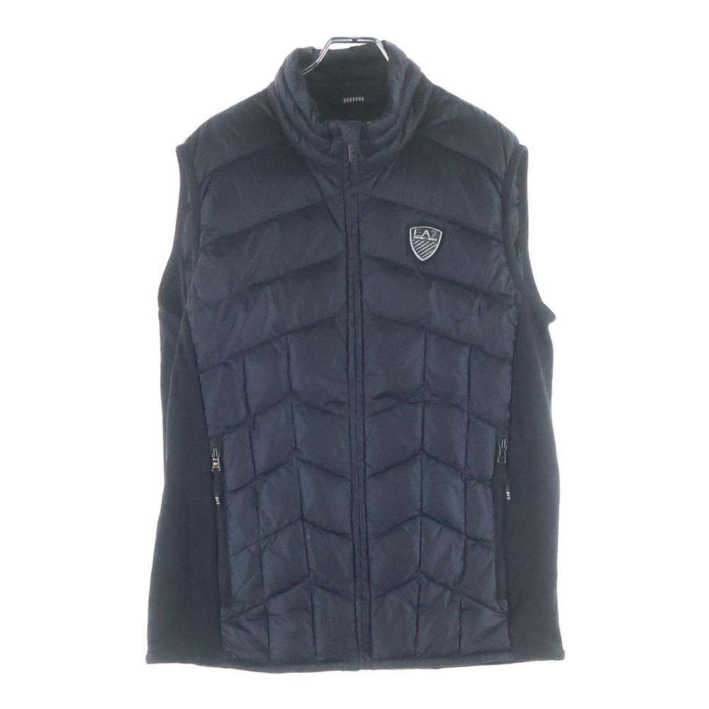 フロントワンポイントロゴ ジップアップダウンベスト ブラック 6YPQ03 PN43Z Bランク