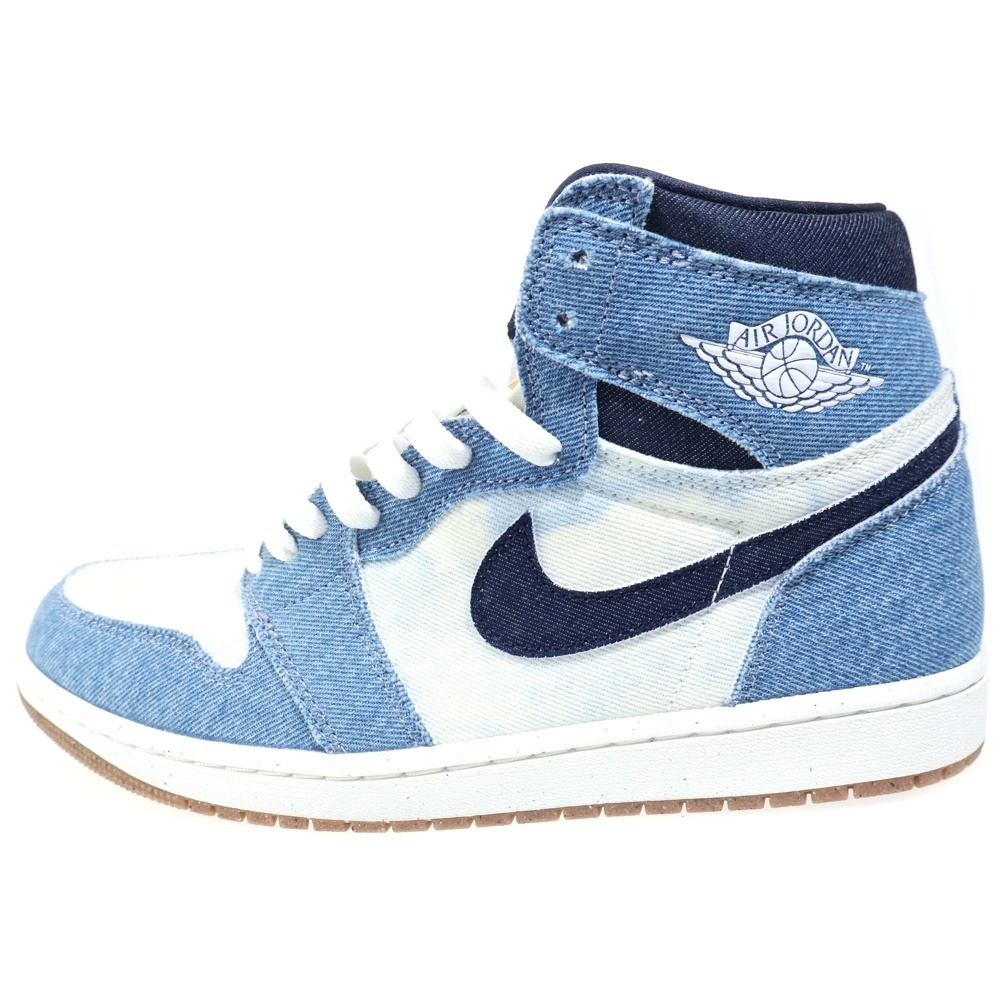 AIR JORDAN1 RETRO HIGH OG FQ2947-100 エアジョーダン1 デニム ハイカットスニーカー インディゴ US9.5/27.5cm Sランク