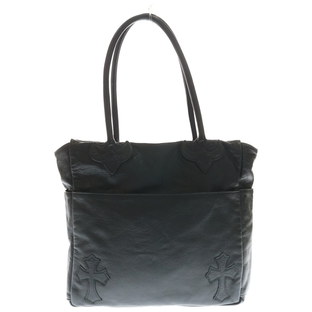 TOTE BAG 4 POCKET 4 CROS PATCH 4ポケット クロスパッチ付き レザートートバッグ ブラック Bランク