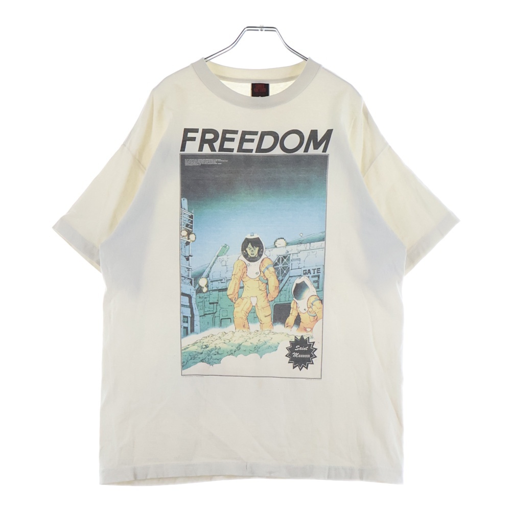 24SS ×FREEDOM FD SS TEE ASTRO SM-YS8-0000-C22 フリーダム 大友克洋 オオトモカツヒロ ビンテージ加工 アニメプリント クルーネック半袖Tシャツ Aランク