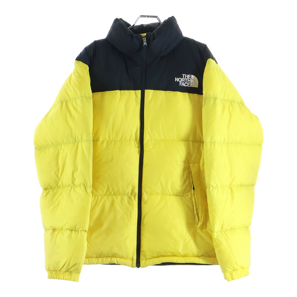 NUPTSE JACKET ヌプシ ロゴ刺繍 ダウンジャケット イエロー/ブラック ND91841 Bランク