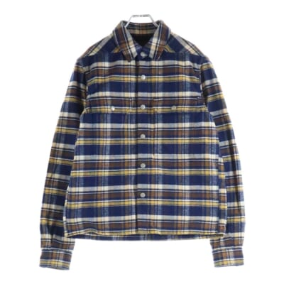 25AW クロップドアウターシャツブルゾン スナップボタン シャツジャケット DL02E2299-CPGJP イエロー/ネイビー Bランク
