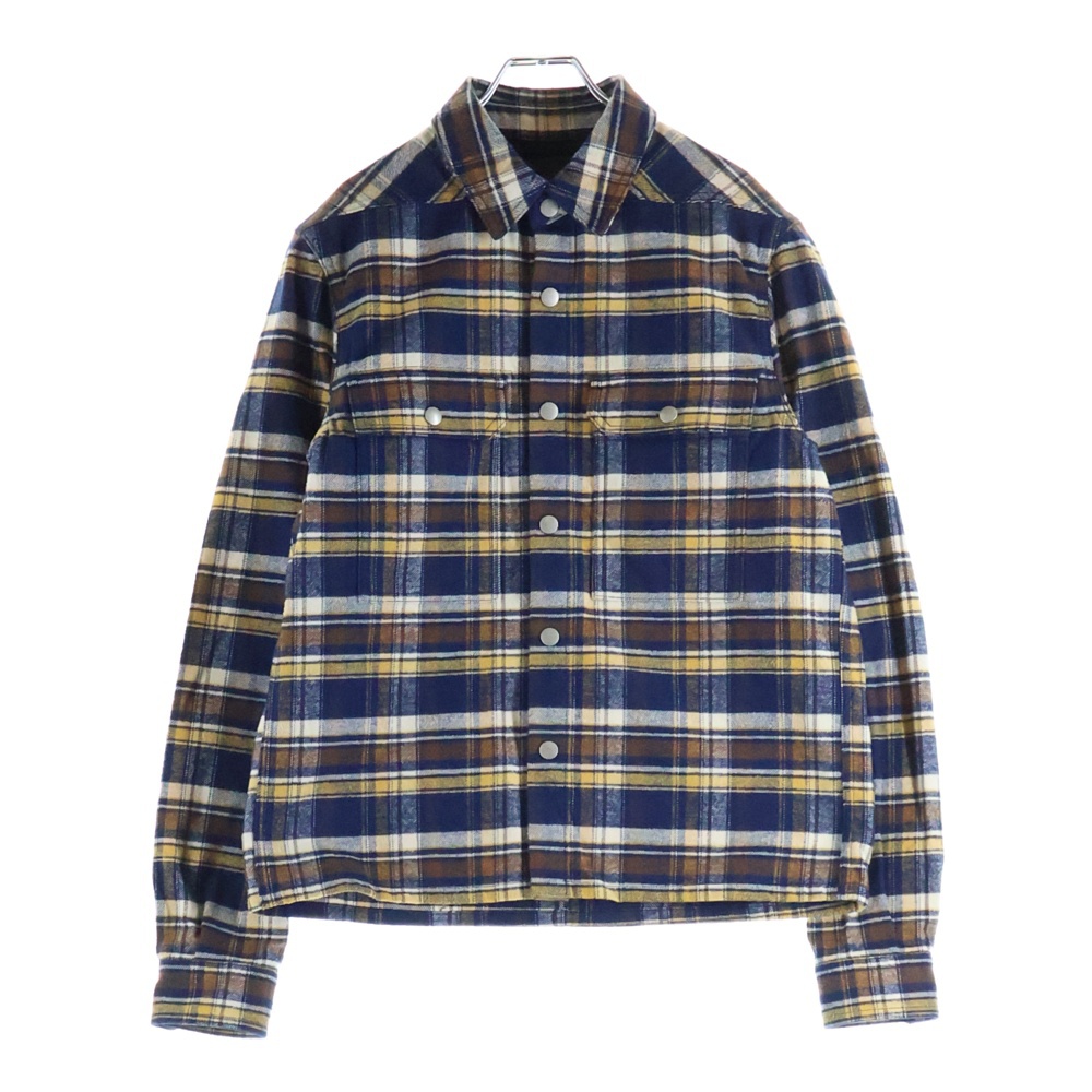 25AW クロップドアウターシャツブルゾン スナップボタン シャツジャケット DL02E2299-CPGJP イエロー/ネイビー Bランク