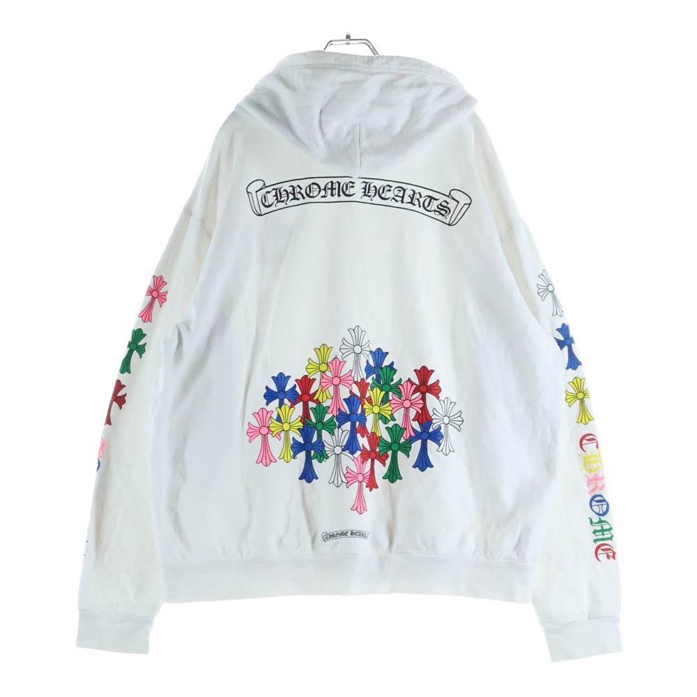 MLTCOL CEM CRS HD PLVR マルチカラーセメタリークロスプリントプルオーバーパーカー フーディ ホワイト Bランク