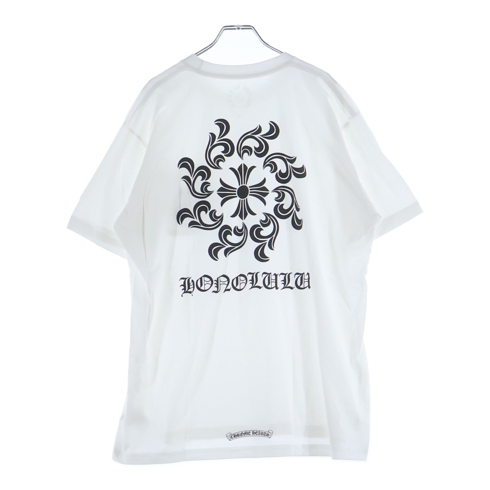 Honolulu CH PLS TEE ホノルル限定 CHプラスプリントTシャツ ロゴプリントクルーネック半袖Tシャツ ホワイト Aランク