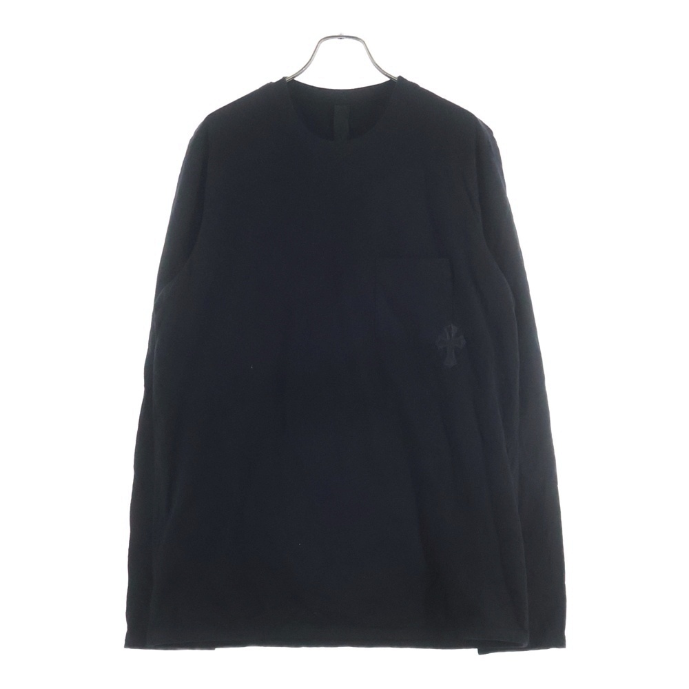 Y NOT 1 Cross Leather Patch Quilting Long Sleeve Tee クロスパッチ キルティング 長袖Tシャツ ブラック Aランク