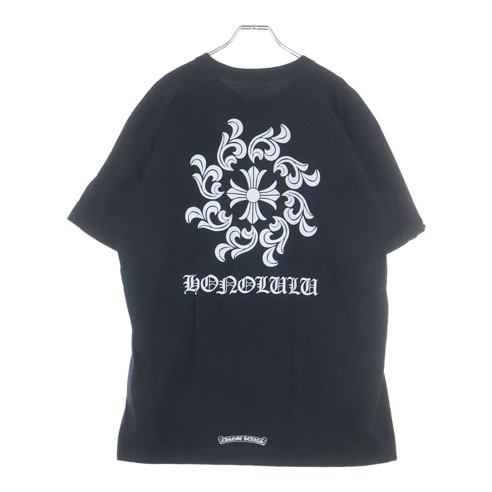 Honolulu CH PLS TEE ホノルル限定 CHプラスプリントTシャツ ロゴプリントクルーネック半袖Tシャツ ブラック Aランク