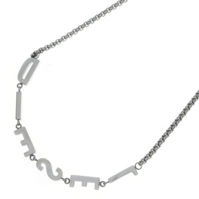 ロゴ チェーンネックレス シルバー DX1491 Bランク