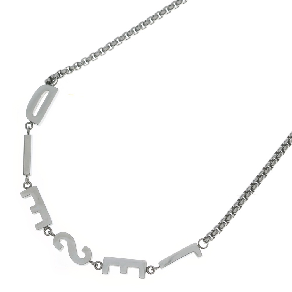 ロゴ チェーンネックレス シルバー DX1491 Bランク