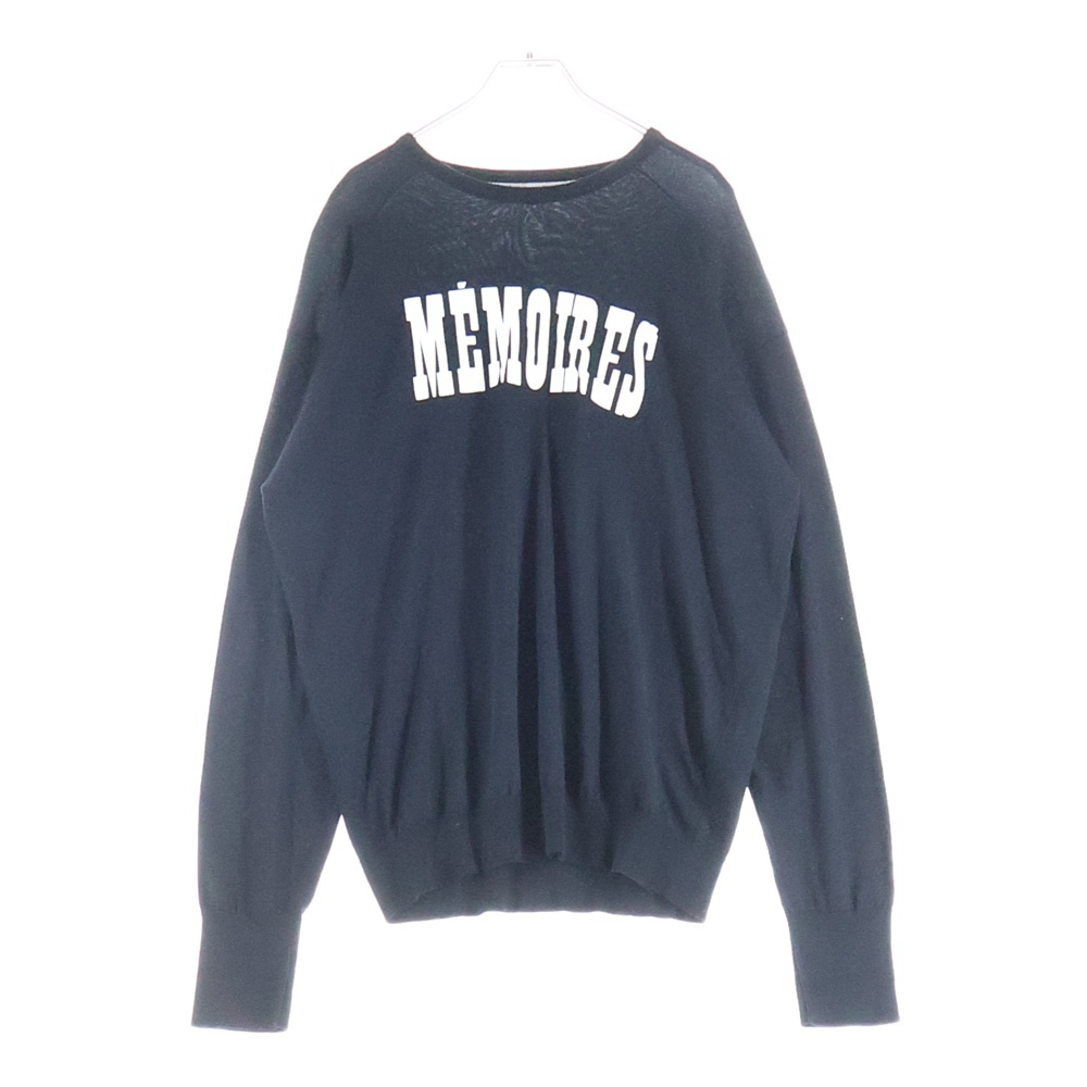 21SS ASGER JORN MEMOIRES CREWNECK KNIT クルーネック 長袖ニット セーター ブラック UE-210014 Bランク