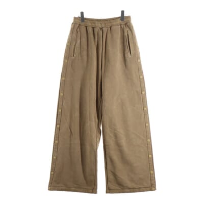 ユーズド加工 サイドスナップ スウェットパンツ ブラウン 12115558 Aランク