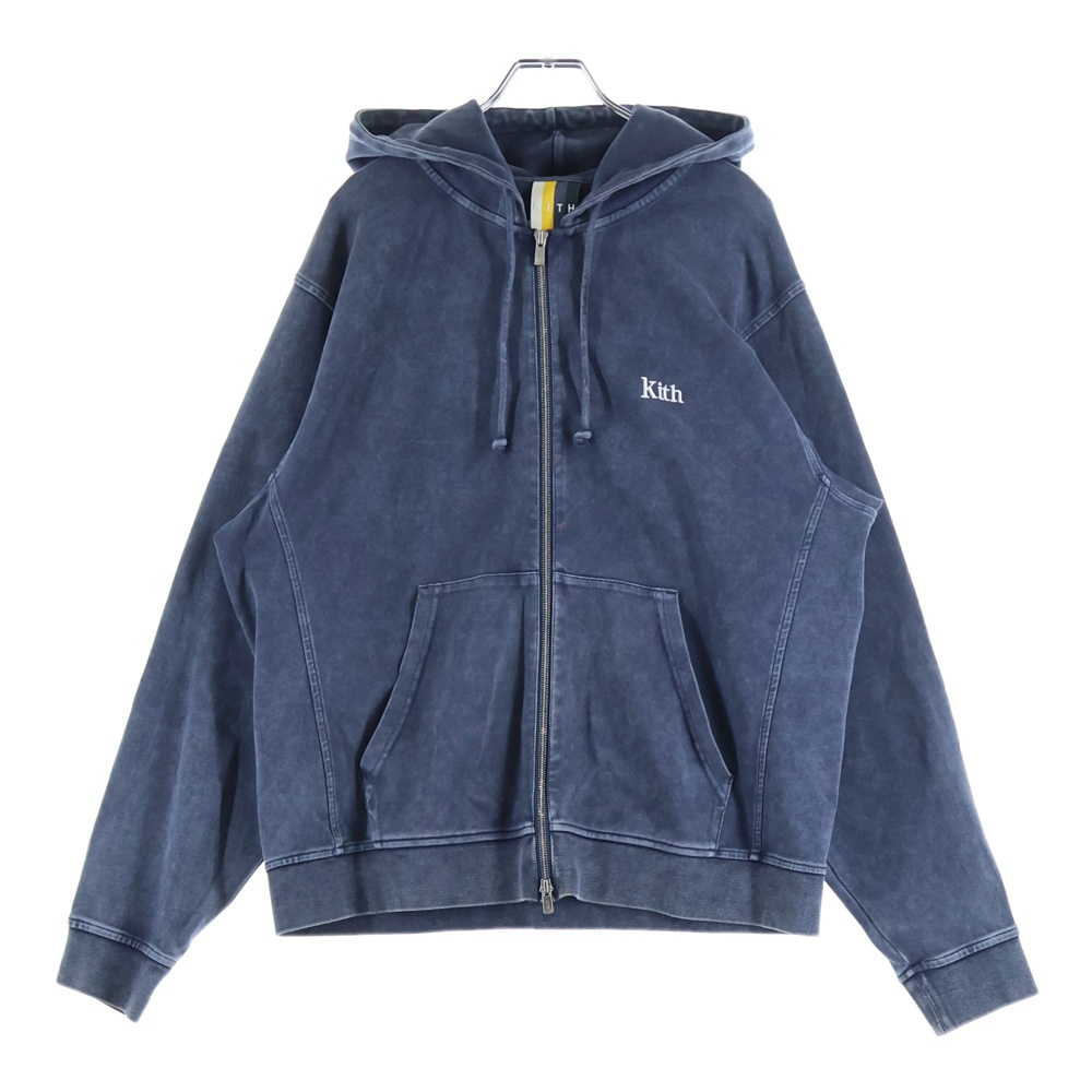 フロントロゴ刺繍 ジップアップパーカー ネイビー 21-070-060-0024-2-0 Bランク
