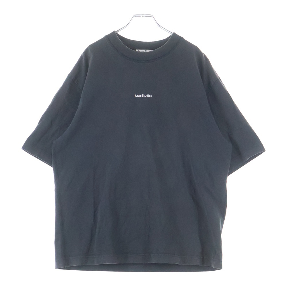 ミニロゴプリント半袖Tシャツ クルーネックカットソー ブラック FN-MN-TSHI000353 Bランク