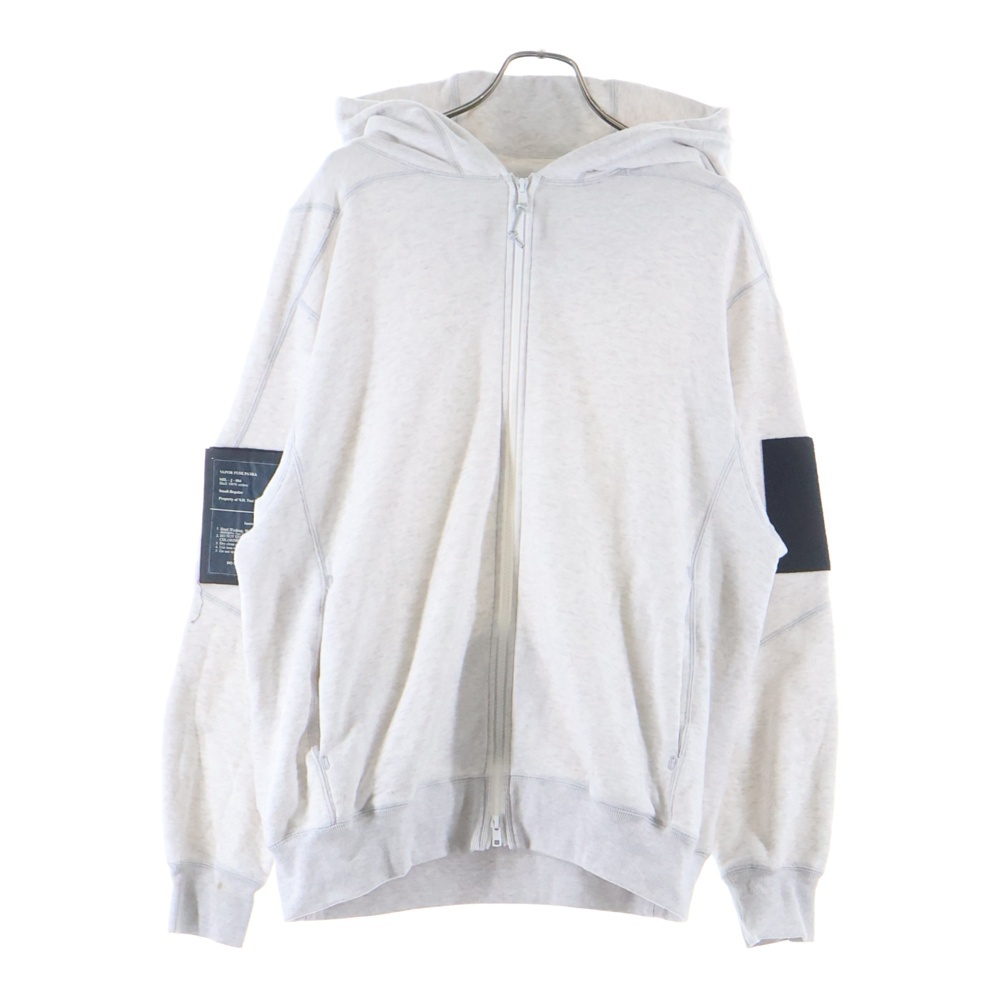 別注 9256-BL01-901 ZIP HOODIE コットン ジップアップ パーカー グレー Bランク