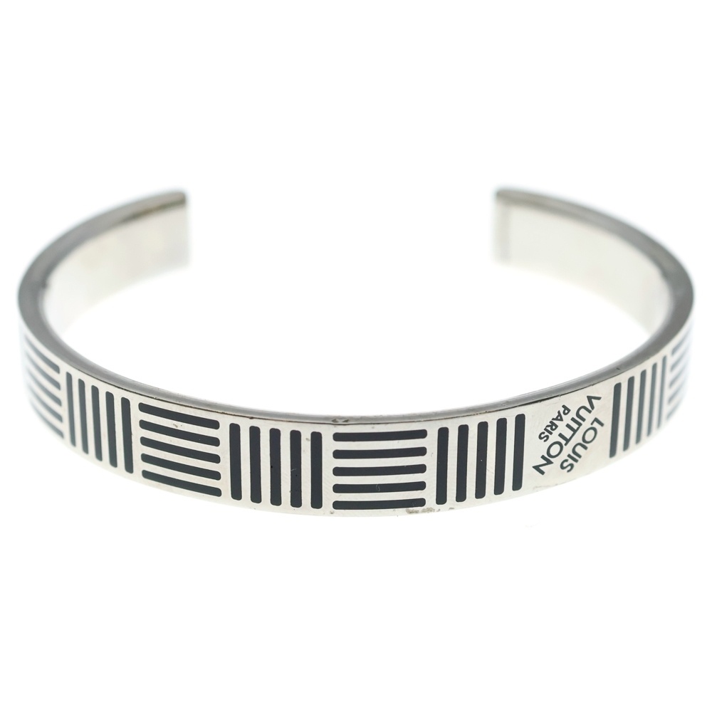 ジョンク ダミエカラーズブレスレット バングル シルバー M62492 Bランク