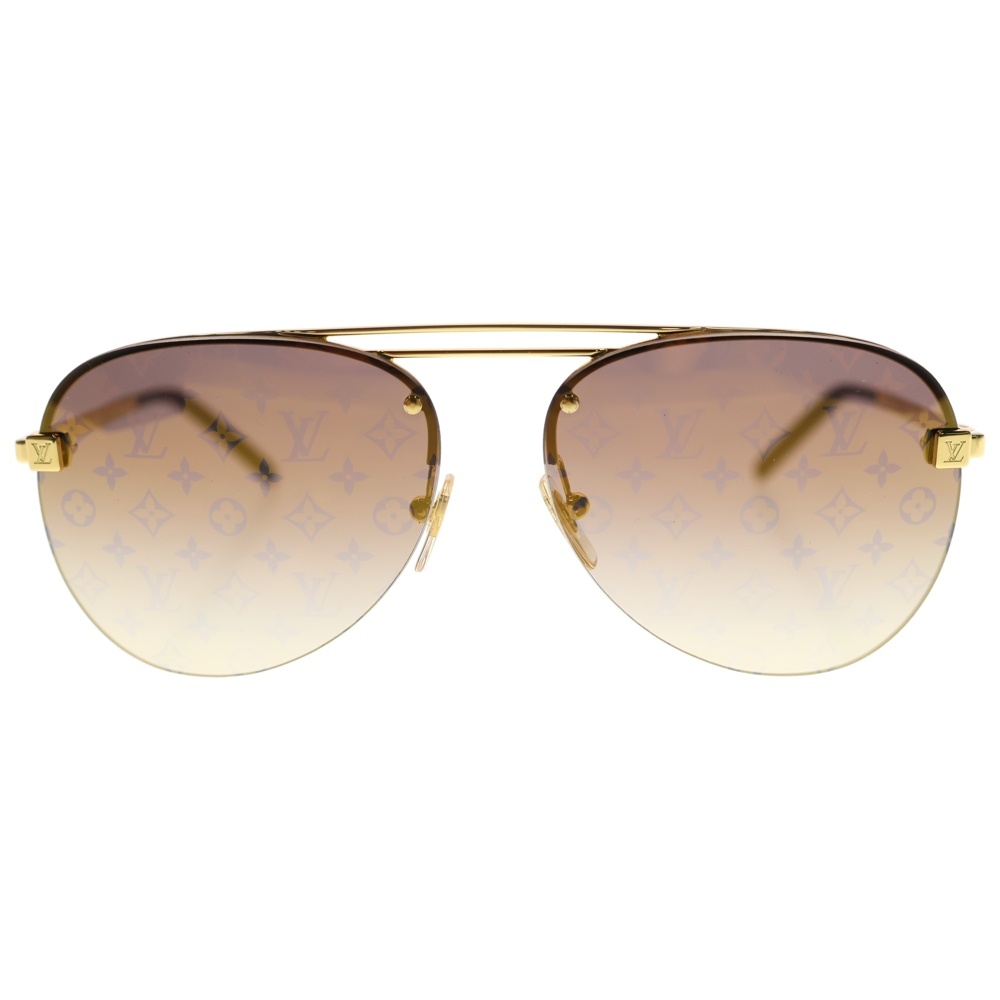 サングラス・クロックワイズ ティアドロップ ブラウンレンズ ゴールドフレーム Z1020E Bランク