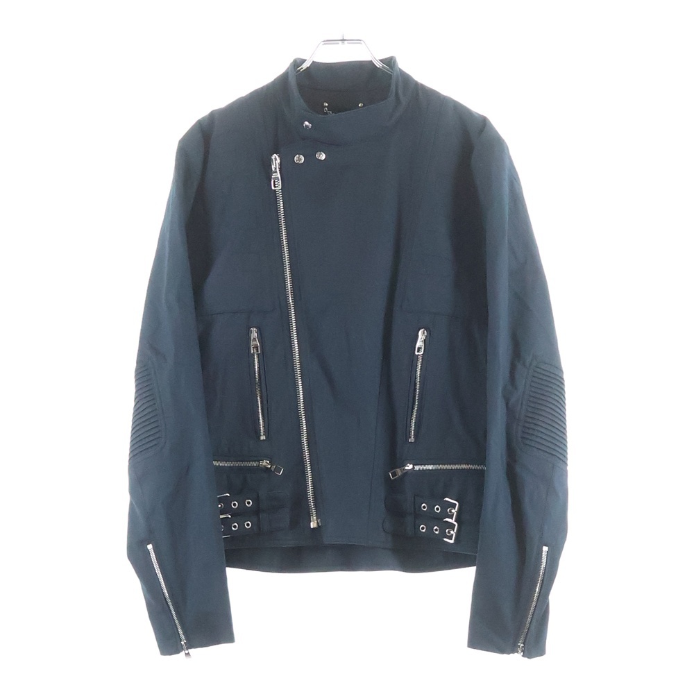 08SS コットン ジップアップ ダブル ライダースジャケット ブラック RM081 MMBS52CBF Bランク