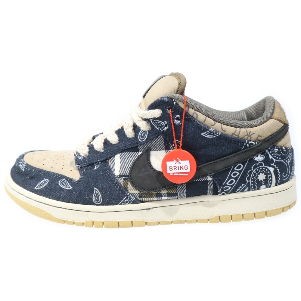 ×TRAVIS SCOTT SB DUNK LOW PRM QS CACTUS JACK CT5053-001 トラヴィススコット SBダンクロー カクタスジャック ローカットスニーカー マルチ US10.5/28.5cm Bランク