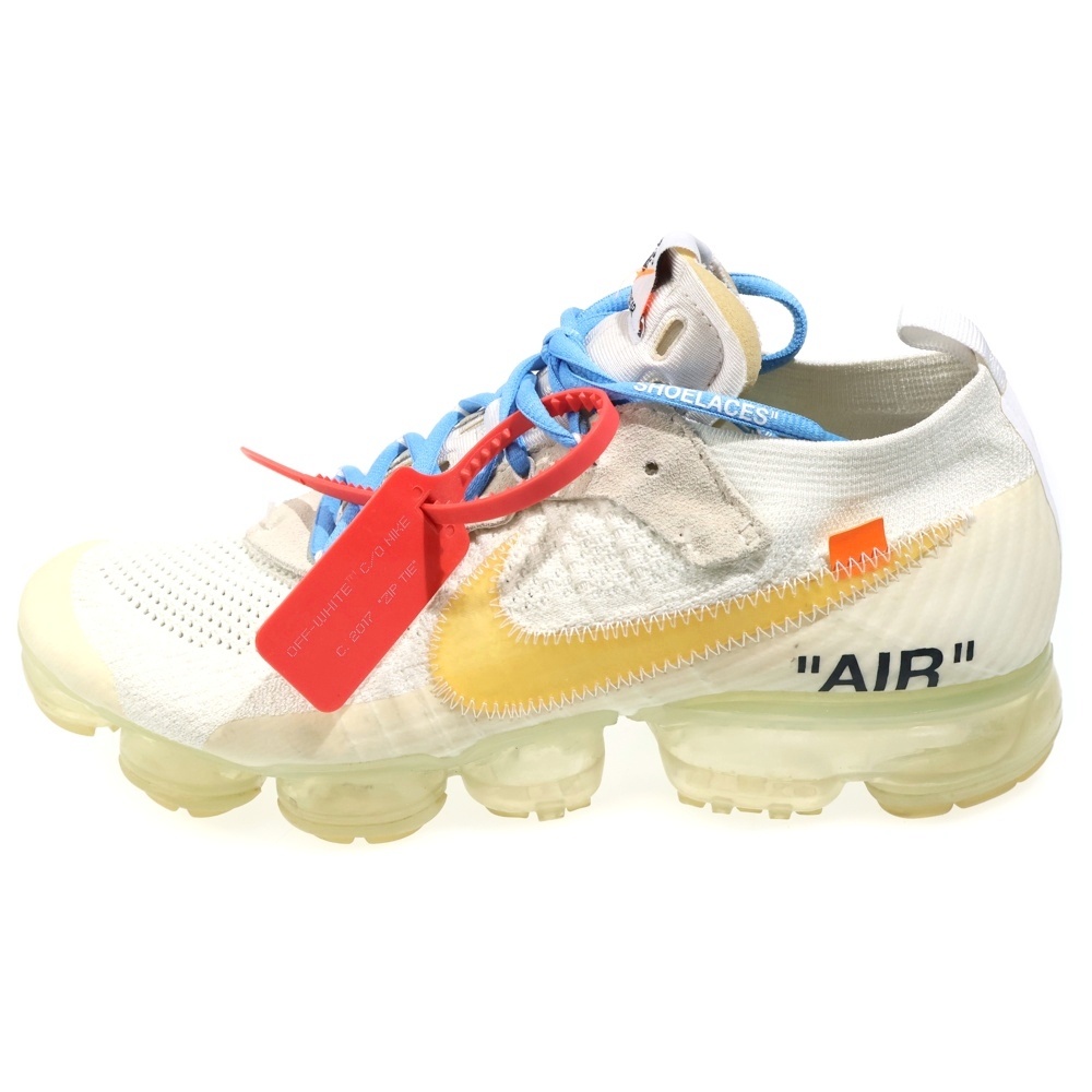 ×OFF-WHITE THE 10 AIR VAPORMAX FK AA3831-100 オフホワイト ザテン エアヴェイパーマックス フライニット ローカットスニーカー ホワイト US10/28cm Bランク