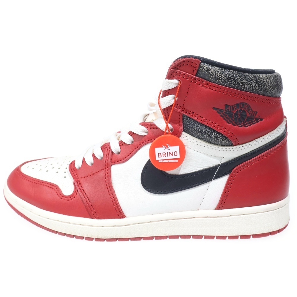 AIR JORDAN 1 LOST & FOUND CHICAGO エアジョーダン1 ロスト&ファウンド シカゴ ハイカットスニーカーホワイト/レッド/ブラック US8.5/26.5cm DZ5485-612 Bランク