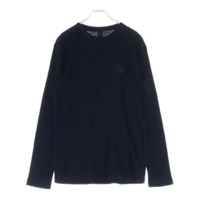 Y NOT CH Embroidery Thermal Long Sleeve Tee ワイノット CH刺繍 サーマル ロングスリーブTシャツ ブラック Bランク