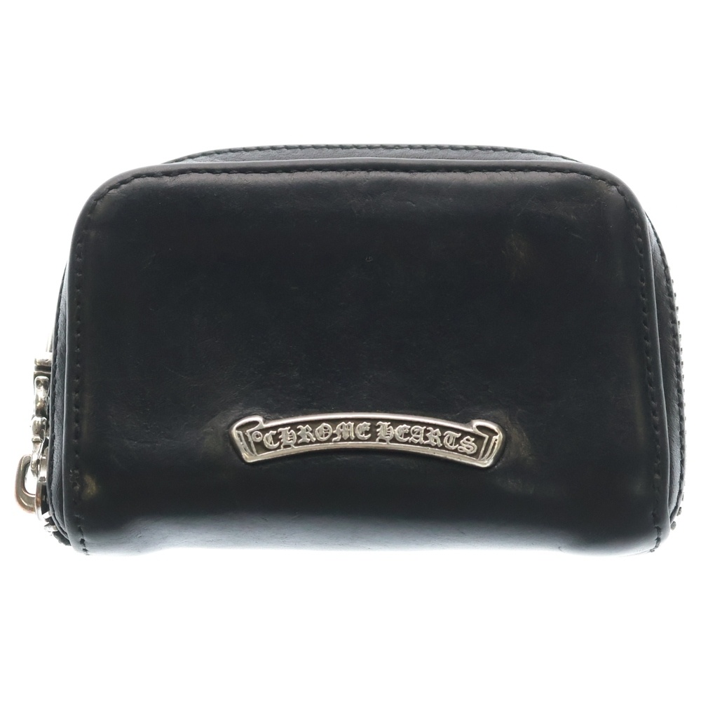 COIN CASE ダガーラウンドジップレザーコインケース 財布 ブラック Bランク