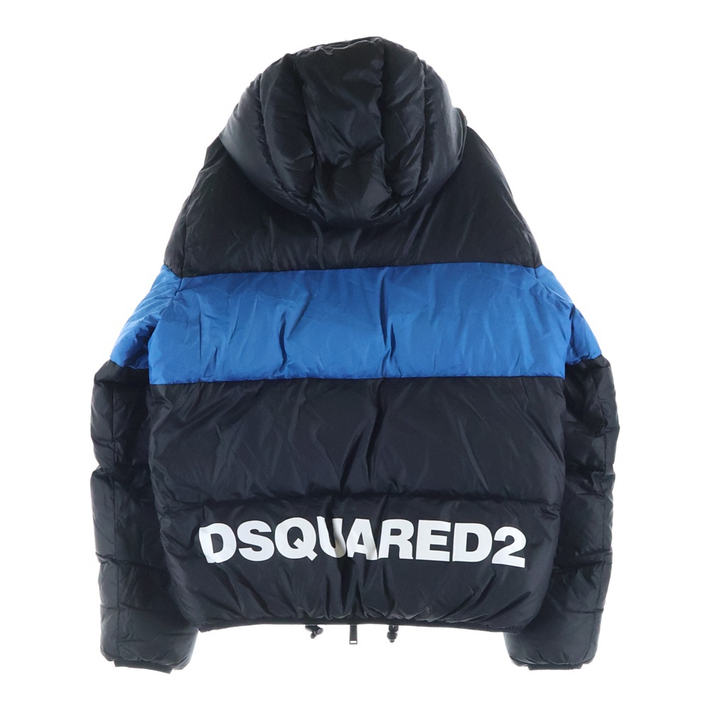 19AW Nylon Hooded Puffer Jacket ナイロン フーデッド パフィージャケット ブラック/ブルー S74AM0960 Bランク