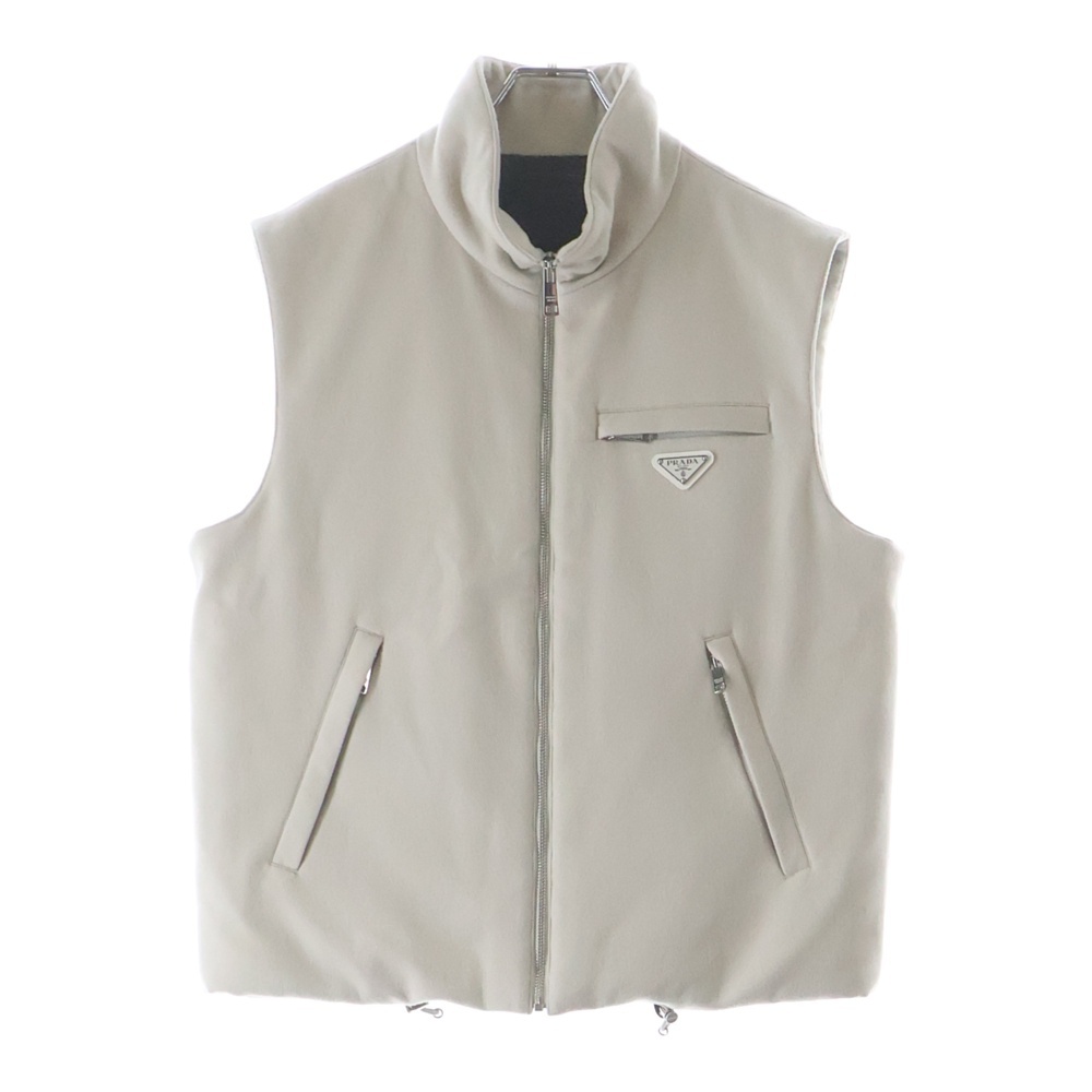 トライアングルロゴ カシミヤ ダウンベスト アイボリー SGC417 SF00 1YEQ Sランク